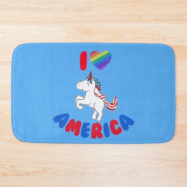 Item preview, I Love America - Cute Valentine´s Patriotic Americorn designed and sold by LordAudes.