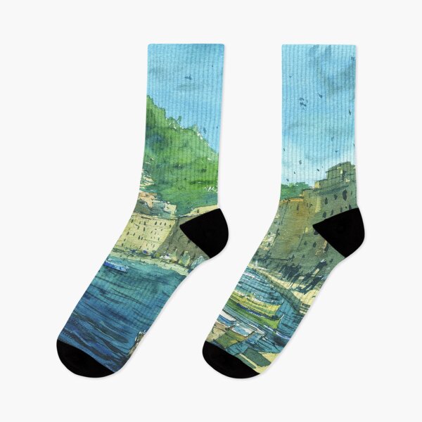 Item preview, Cinque Terre, Italy in Watercolor designed and sold by darrenyeoart.