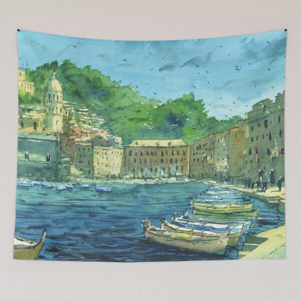 Item preview, Cinque Terre, Italy in Watercolor designed and sold by darrenyeoart.