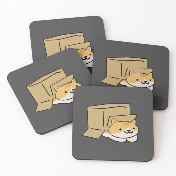 Item preview, Orange Stripped Cat In A Box designed and sold by maddysondatrtle.