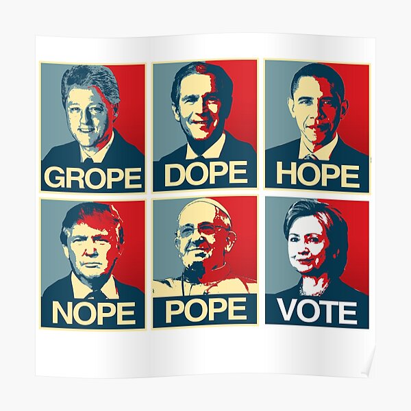Hillary Clinton Posters Redbubble