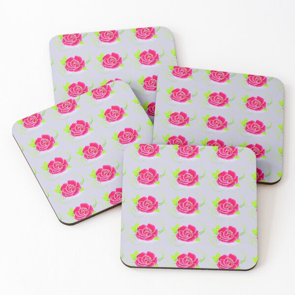 Item preview, Pink rose green leaves flower pattern: gift idea for men and women comforter designed and sold by LYSandCo.