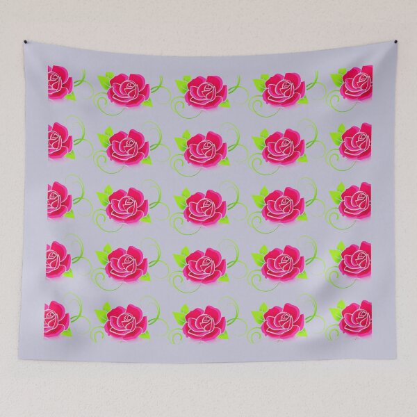 Item preview, Pink rose green leaves flower pattern: gift idea for men and women comforter designed and sold by LYSandCo.