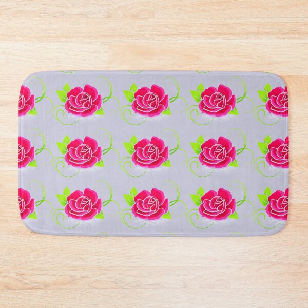 Item preview, Pink rose green leaves flower pattern: gift idea for men and women comforter designed and sold by LYSandCo.