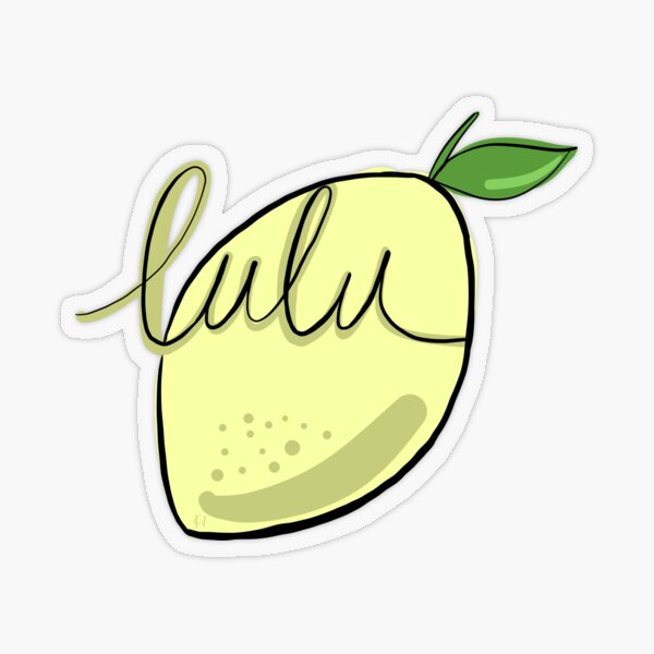 Lulu Lemon, Lemon Named Lulu Sticker Vinyl Bumper