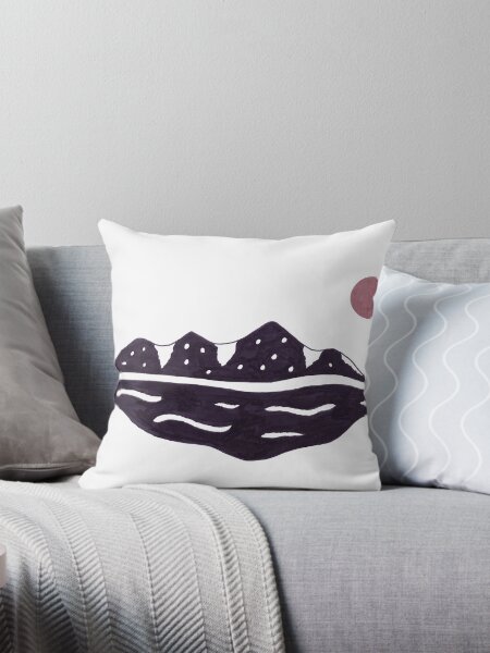 Mountain Mirage - Color Throw Pillow