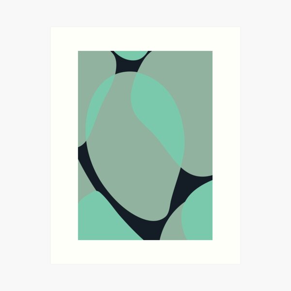 Abstract Teal Art Print