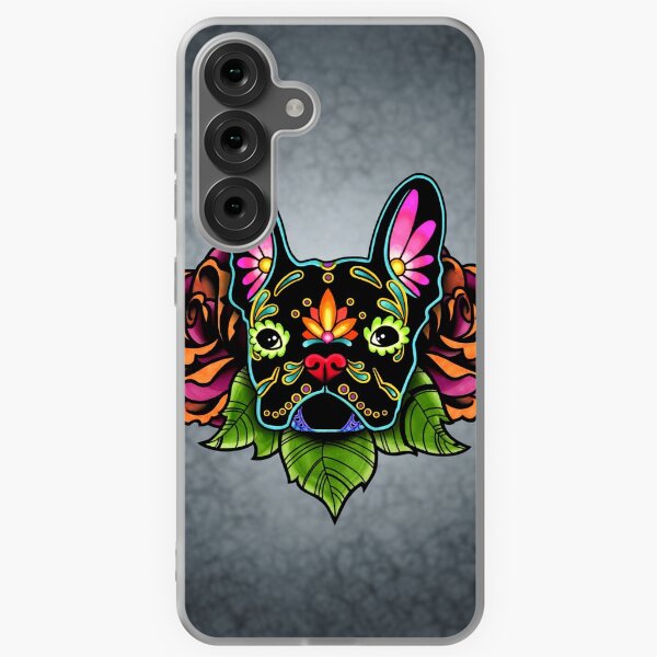 Item preview, Day of the Dead French Bulldog in Black Sugar Skull Dog designed and sold by Pretty In Ink.