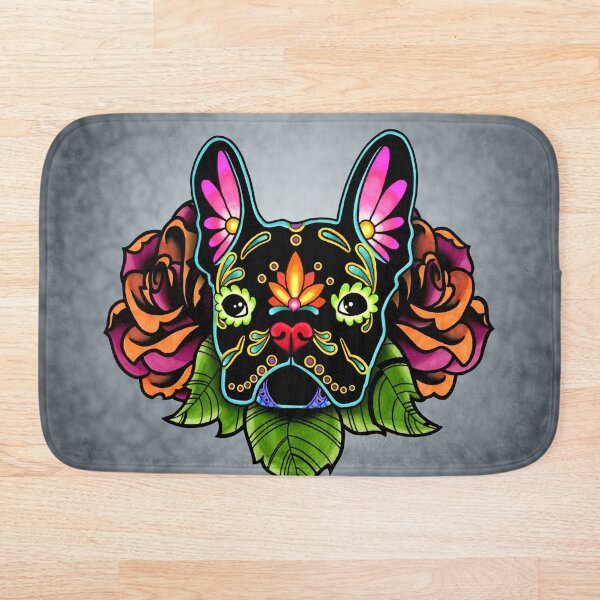 Item preview, Day of the Dead French Bulldog in Black Sugar Skull Dog designed and sold by Pretty In Ink.