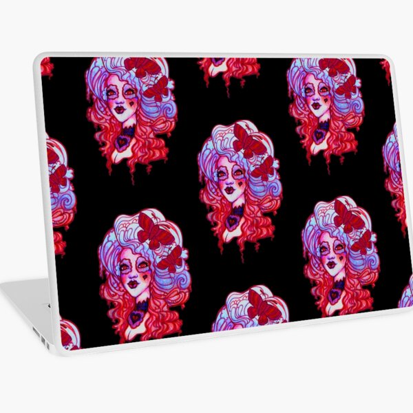 Heart Moth Lady Laptop Skin