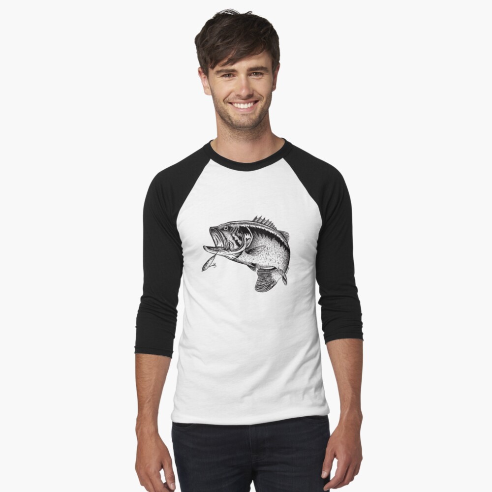 Large Mouth Bass Jumping In The Air Cool Fishing T-Shirt-CL – Colamaga