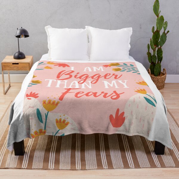 Item preview,  I Am Bigger Than My Fears Floral Illustration  designed and sold by Dollfacedesign.