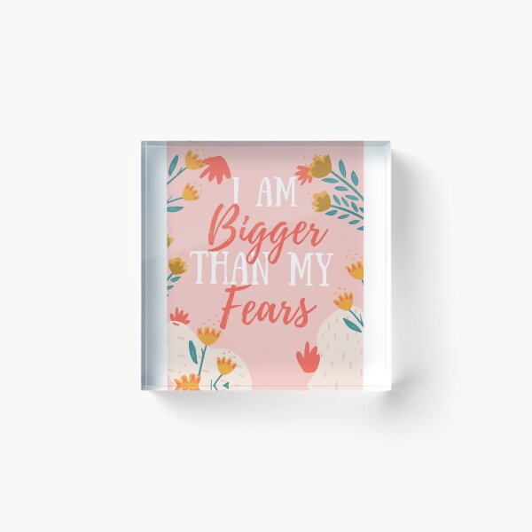 Item preview,  I Am Bigger Than My Fears Floral Illustration  designed and sold by Dollfacedesign.