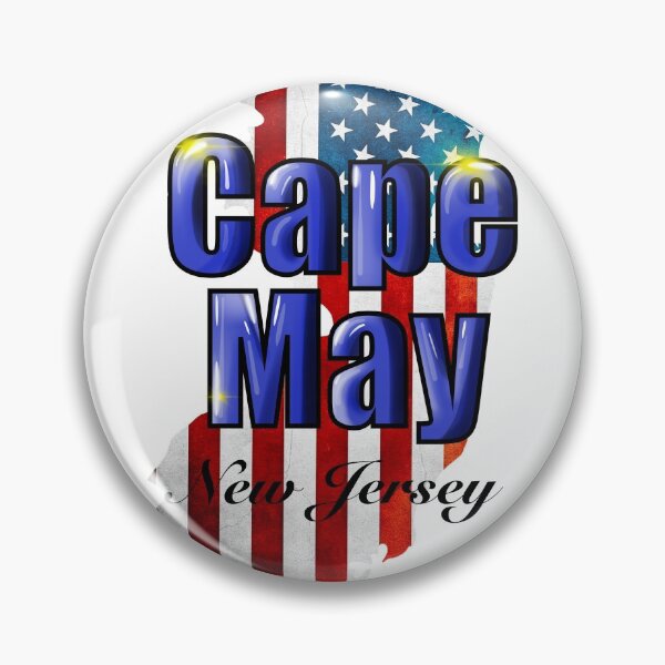 Item preview, Cape May New Jersey with rustic American flag designed and sold by MABbluefields.