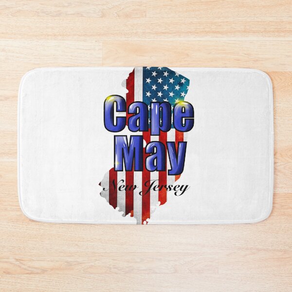 Item preview, Cape May New Jersey with rustic American flag designed and sold by MABbluefields.