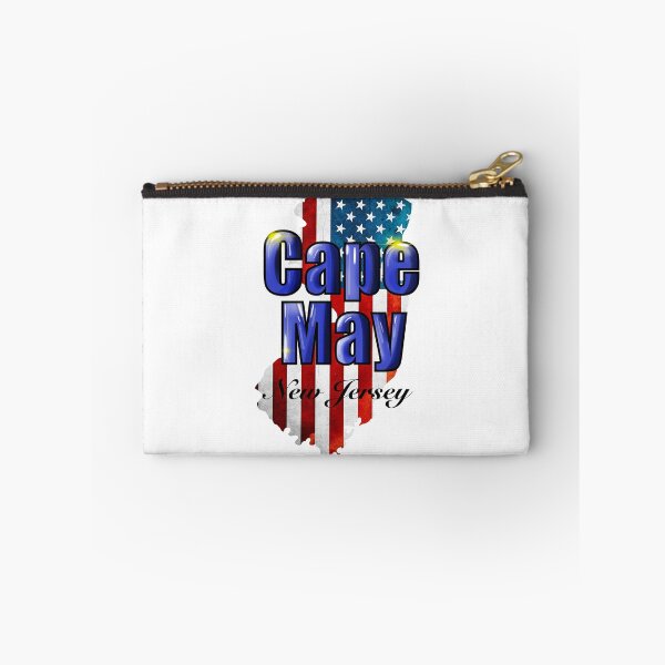 Item preview, Cape May New Jersey with rustic American flag designed and sold by MABbluefields.