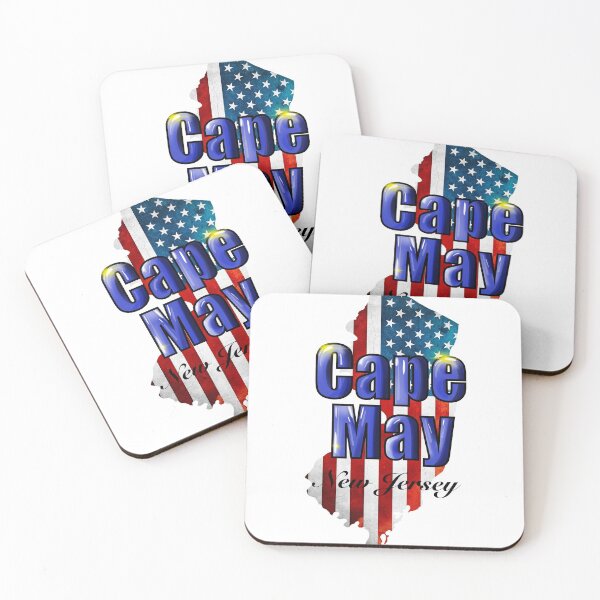 Item preview, Cape May New Jersey with rustic American flag designed and sold by MABbluefields.