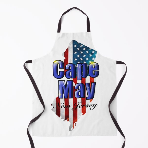 Item preview, Cape May New Jersey with rustic American flag designed and sold by MABbluefields.