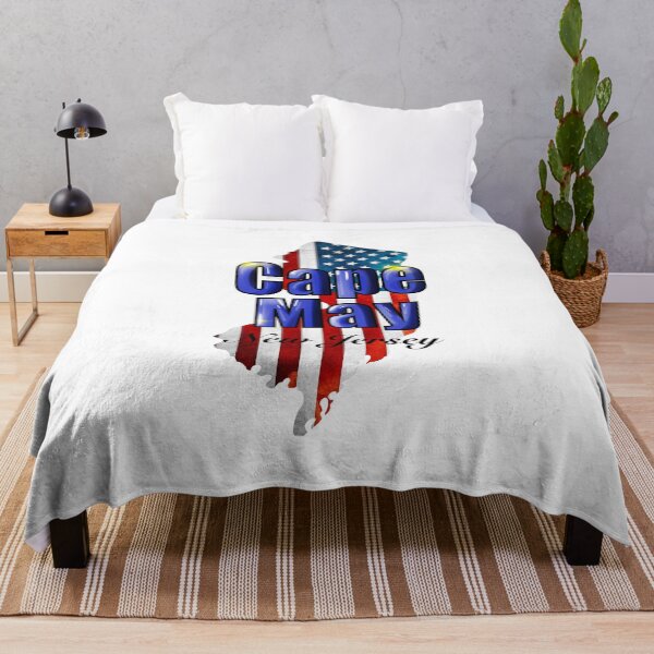 Item preview, Cape May New Jersey with rustic American flag designed and sold by MABbluefields.