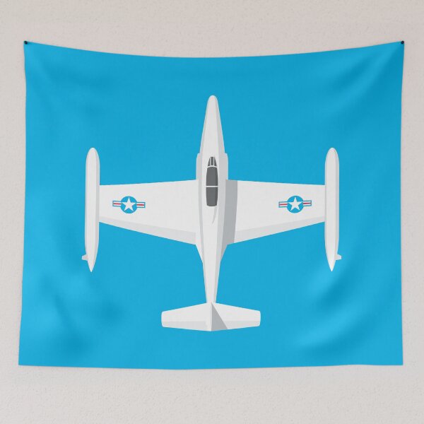 Artikelvorschau, F-89 Jet Aircraft - Cyan entworfen und verkauft von VoodooCircus.