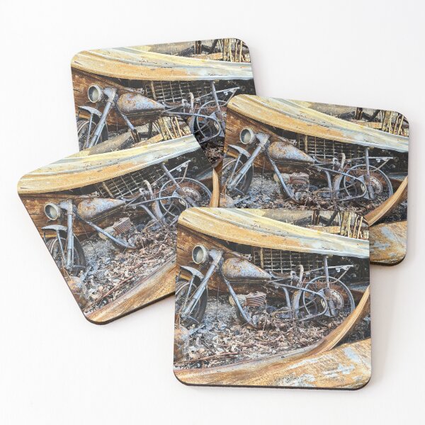 Item preview, Burnt BSA Bantam Motorbike designed and sold by StevenRalserPhoto.