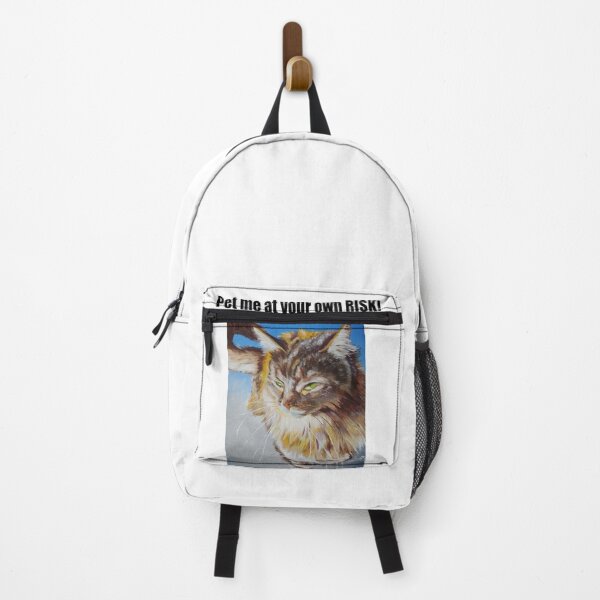 Item preview, Pet me at your own risk! Said the fluffy tailed cat. designed and sold by TJHstudio.