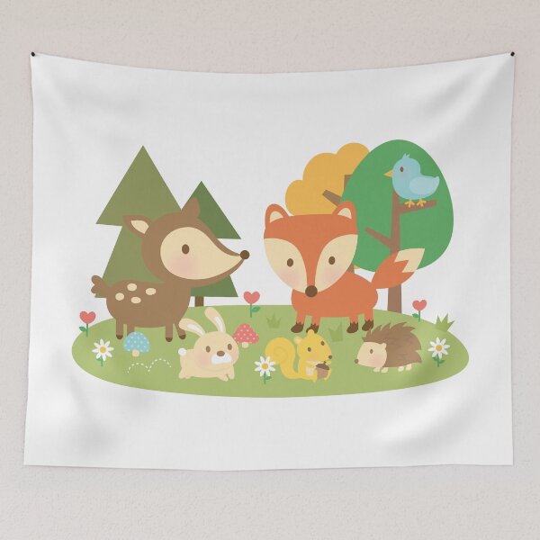 Item preview, Cute Woodland Animals For Kids designed and sold by rustydoodle.