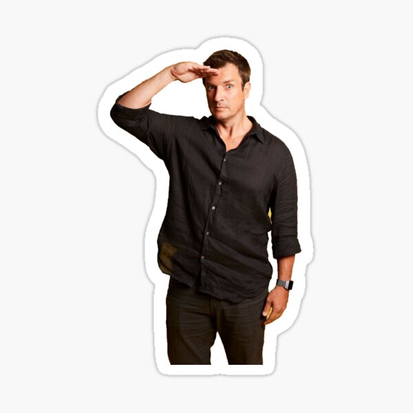 Nathan Fillion Salut Sticker
