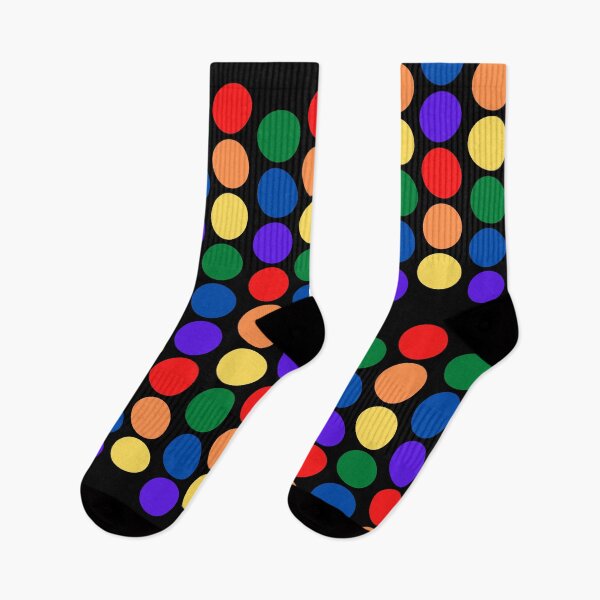Item preview, Rainbow Polka Dots on black designed and sold by JRice66.