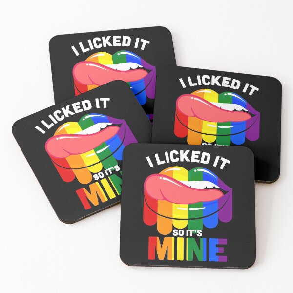 Item preview, I Licked It So It's Mine LGBTQ Lips Rainbow designed and sold by sundae-artisan.