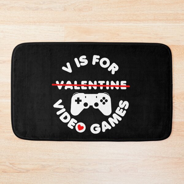 Item preview, V is for Video Games not Valentine Gift for Single Gamers designed and sold by TheTeeSupplyCo.