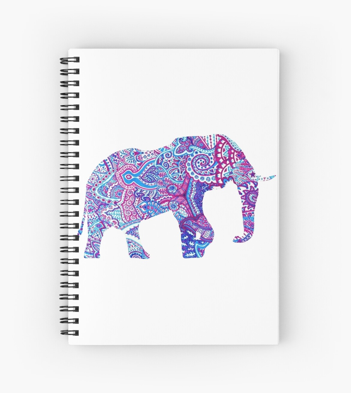  Henna  Elephant Spiral Notebooks  by kennaplate Redbubble