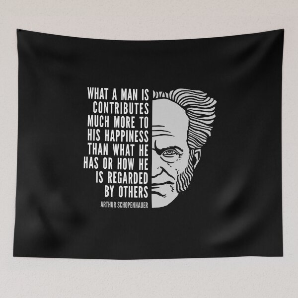 Item preview, Arthur Schopenhauer Inspirational Quote: What A Man Is designed and sold by Elvin Dantes.