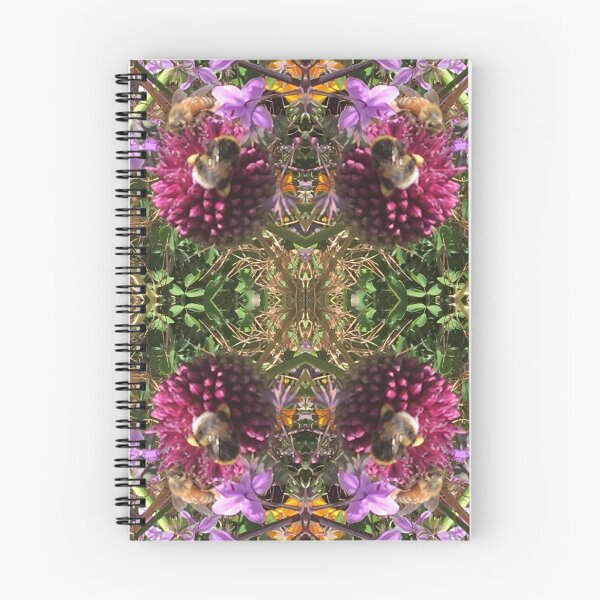 Item preview, Botanical, Divine - Bee Bumbling Buzz over Purple and Mauve, Summertime 2021 designed and sold by RoseAromas.