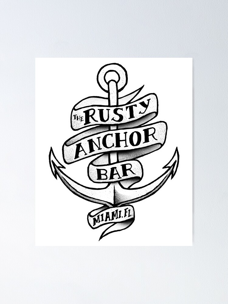 The Rusty Anchor Bar Poster For Sale By Kevko76 Redbubble   Fposter,small,wall Texture,product,750x1000 