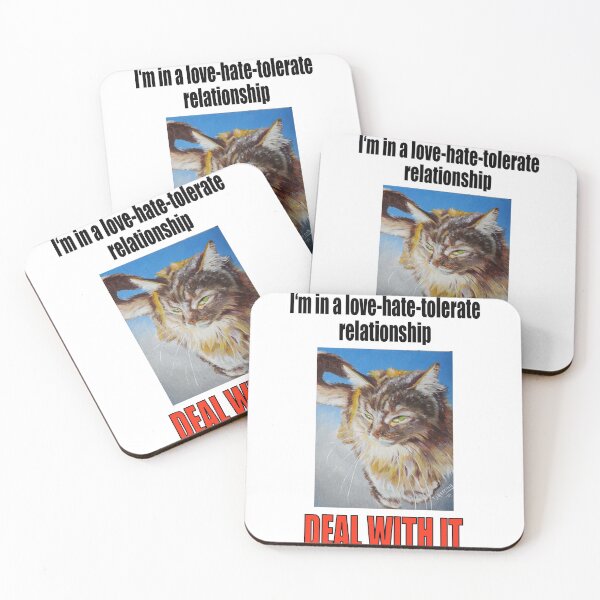 Item preview, My love-hate-relationship with my fluffy tailed cat. Deal with It. designed and sold by TJHstudio.