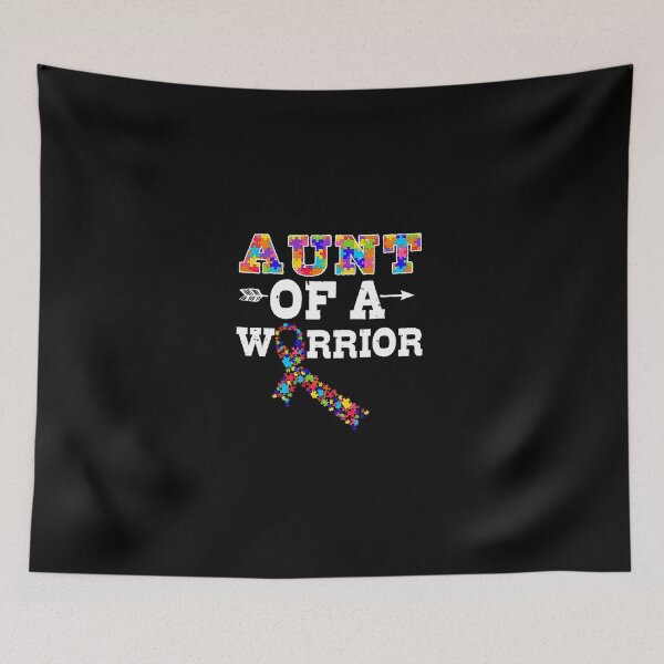 Item preview, Aunt Of A Warrior Autism Awareness Autistic Autism Aunt designed and sold by Ibettson Justine.