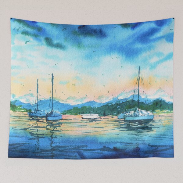 Item preview, Lucerne, Switzerland - Watercolor Landscape Painting designed and sold by darrenyeoart.