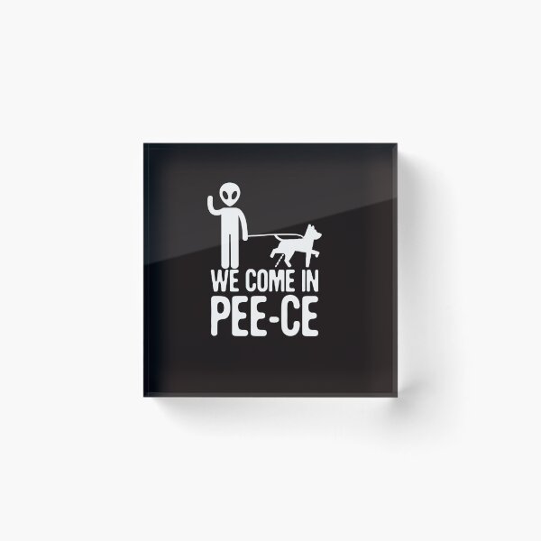 Item preview, We Come in Pee-ce Funny Alien UFO  designed and sold by The Masked Designer.