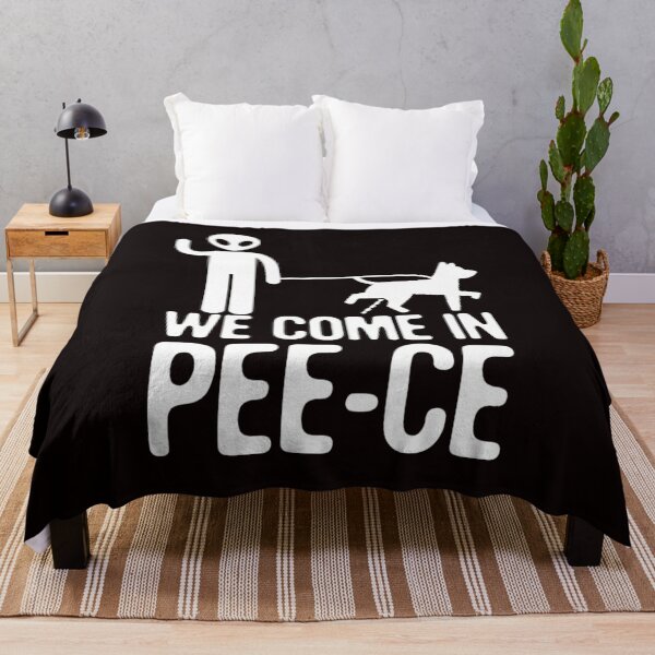 Item preview, We Come in Pee-ce Funny Alien UFO  designed and sold by The Masked Designer.