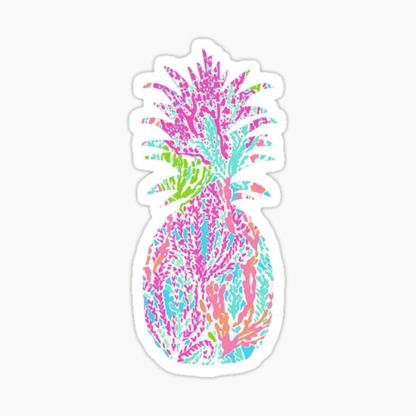 Lily print pineapple Sticker