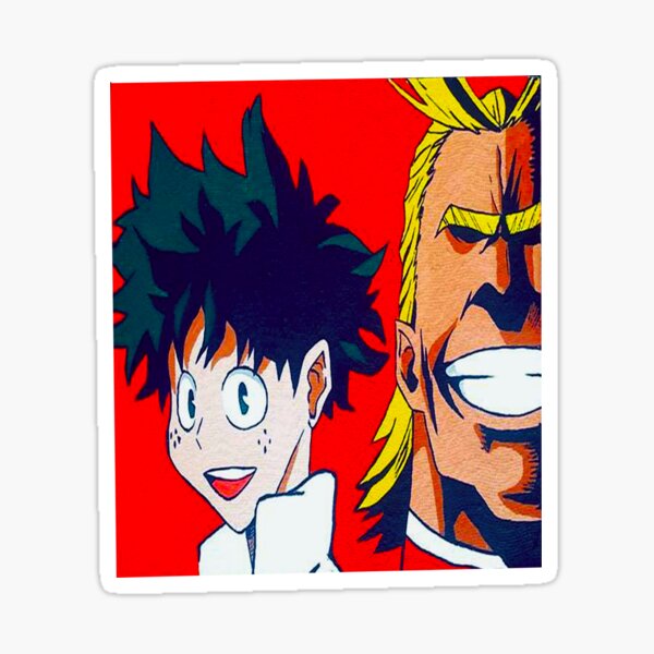 All Might And Midoriya Poster Sticker By Stiven007 Redbubble