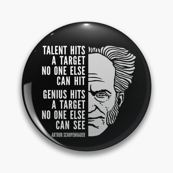 Item preview, Arthur Schopenhauer Inspirational Quote: Talent vs. Genius designed and sold by Elvin Dantes.