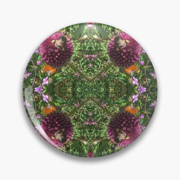 Item preview, Botanical, Divine - Bee Bumbling Buzz over Purple and Mauve, Summertime 2021 designed and sold by RoseAromas.