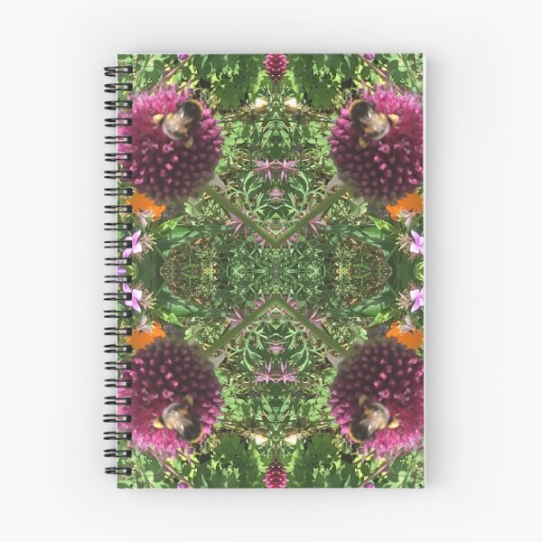 Item preview, Botanical, Divine - Bee Bumbling Buzz over Purple and Mauve, Summertime 2021 designed and sold by RoseAromas.