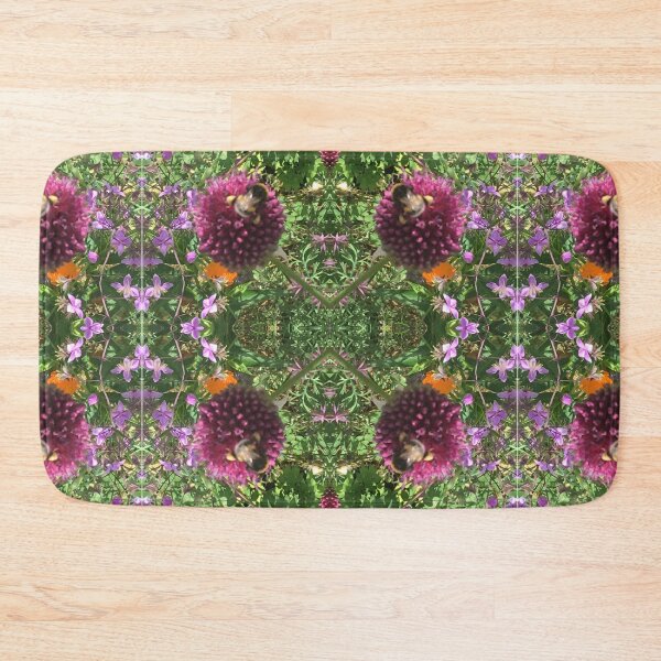 Item preview, Botanical, Divine - Bee Bumbling Buzz over Purple and Mauve, Summertime 2021 designed and sold by RoseAromas.