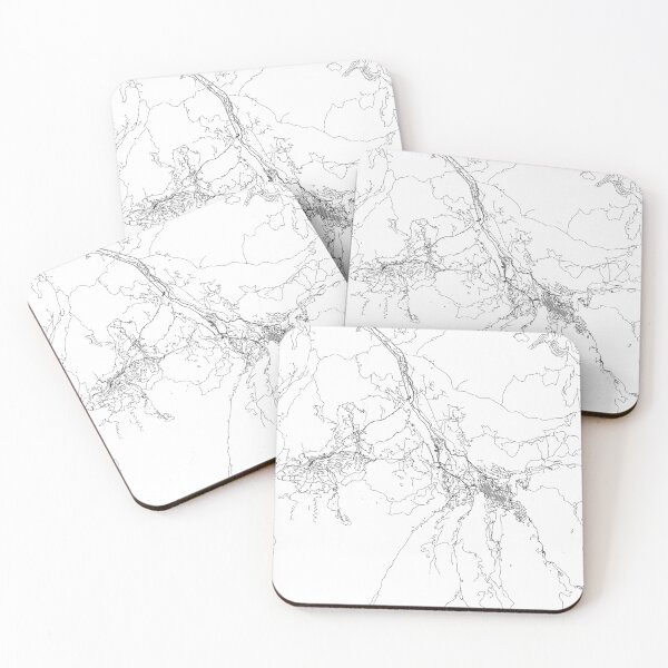 Item preview, Aspen White Map designed and sold by multiplicitymap.