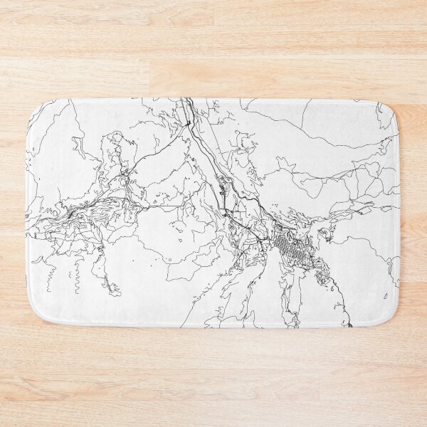 Item preview, Aspen White Map designed and sold by multiplicitymap.