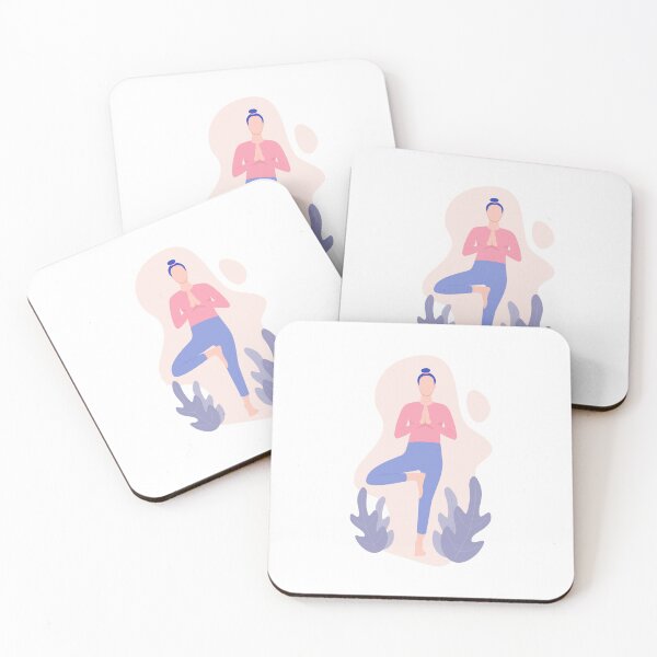 Item preview, Woman Doing Asana Yoga Pose illustration designed and sold by artofangga.