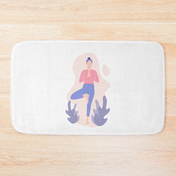 Item preview, Woman Doing Asana Yoga Pose illustration designed and sold by artofangga.